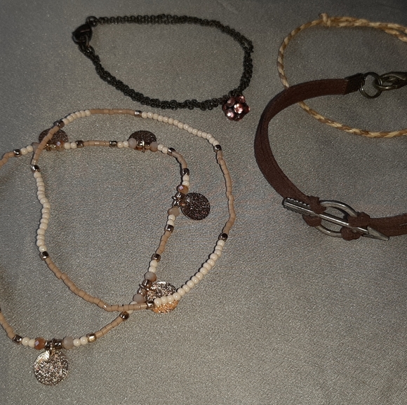 Set of 5 boho vintage bracelets - Picture 3 of 4